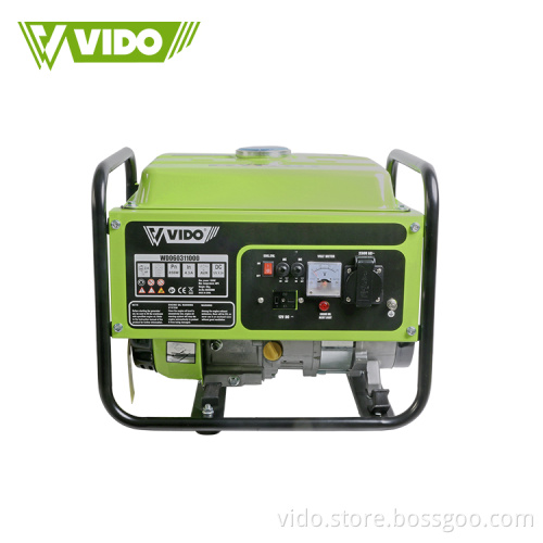 VIDO China low noise mini air cooled portable silent gasoline generators 1kw